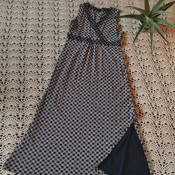 Lands' End Blue and White Maxi Dress - Size 18 - Picture 2 of 5